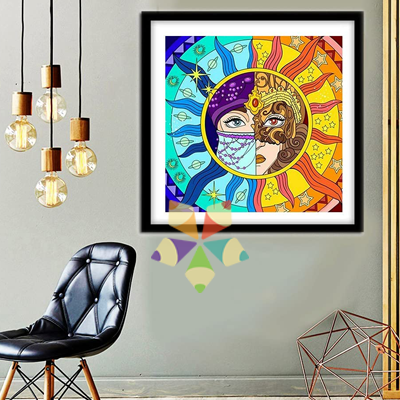 Sol y Luna Energía Mística Máscaras Antifáz