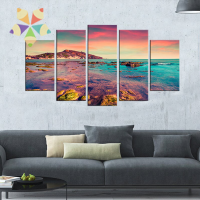 Paisaje Costero Mar Oleaje Celajes Atardecer
