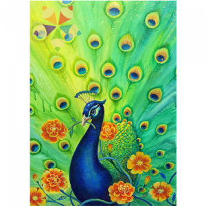 Pavoreal Ave Majestuosa Plumas Brillantes Orgulloso