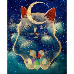 Gato con Luna misterioso egipto mitologia