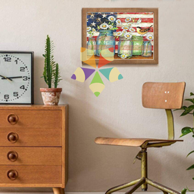 Bandera Americana Franjas y Estrellas Frascos Mason Jars Margaritas Ave