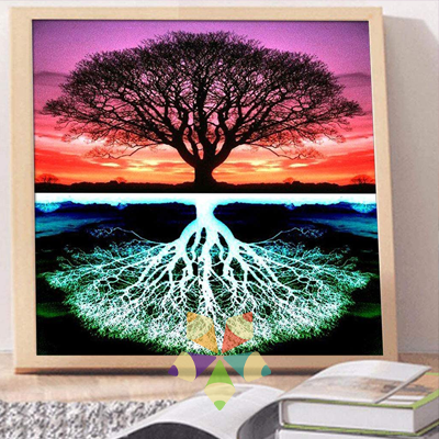 Arbol Luz y Oscuridad Día y Noche Cielo y Tierra