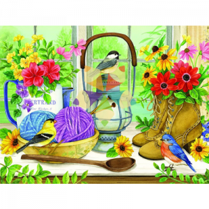 Linterna Vintage Lana Cucharon Botines Baul Recuerdos Pajaritos Flores