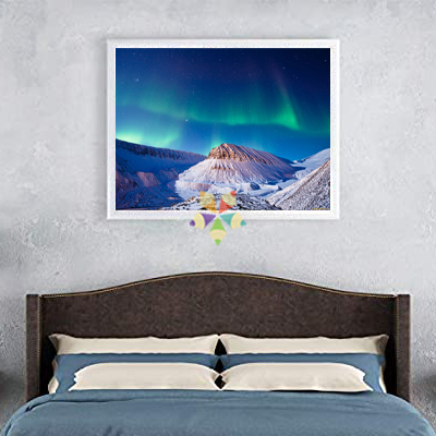 Aurora Boreal Luces Mágicas Ártico Polar Espectáculo Natural Mar Cielo