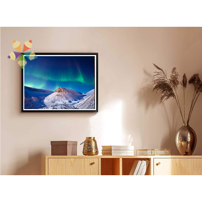 Aurora Boreal Luces Mágicas Ártico Polar Espectáculo Natural Mar Cielo