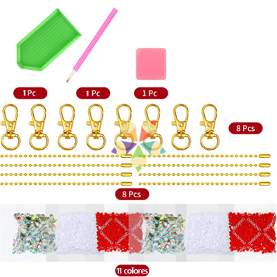 Adornos Colgantes Llaveros Navidad Pingüino Guante Santa Claus Campana Melcocha Muñeco de Nieve Reno Arbolito