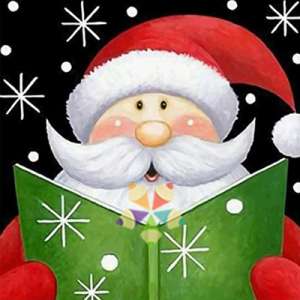 Santa Caricatura Navidad Muñeco de Nieve Regalos Nochebuena Magia Trineo