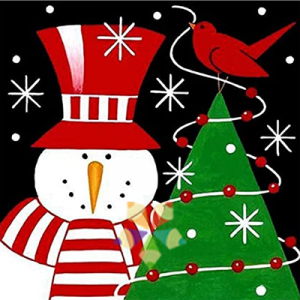 Santa Caricatura Navidad Muñeco de Nieve Regalos Nochebuena Magia Trineo