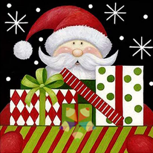 Santa Caricatura Navidad Muñeco de Nieve Regalos Nochebuena Magia Trineo