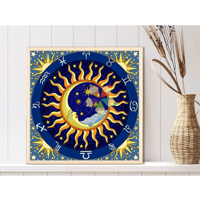 Sol y Luna Astros Satelite Estrellas Universo Zodiaco Signos Astrología Mitología Griega