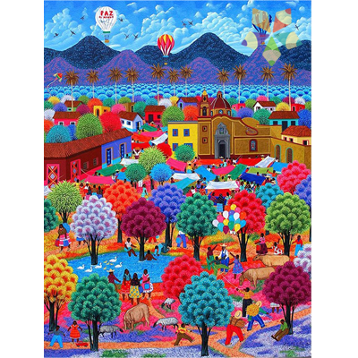 Pueblito Barrio Latinoamerica Festejos Colorido Macondo