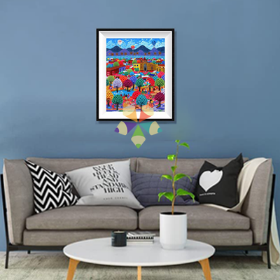 Pueblito Barrio Latinoamerica Festejos Colorido Macondo