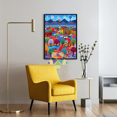 Pueblito Barrio Latinoamerica Festejos Colorido Macondo