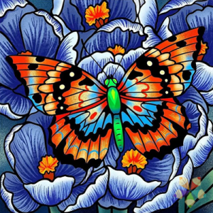 Mariposa multicolor Iris Monarca Insecto Volador Alas transformación Azul Cobalto