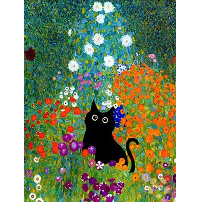 Gato Negro Felino Klimt Famoso Austríaco Expresionismo