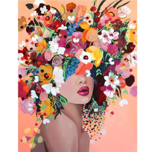 Perfil Mujer Cabeza Mentón Cuello Flores Pétalos Amor Aroma Labios