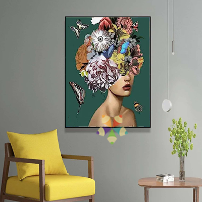 Perfil Mujer Cabeza Mentón Cuello Flores Pétalos Amor Aroma Labios