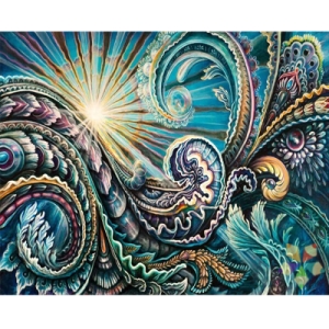 Composición Barroca Psicodélica exhuberante contorno extravagancia formas orgánicas