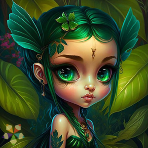 Hada Hadita Niña Verde Duende Elfo Gnomo Fantasia