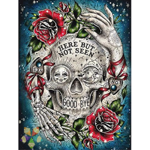 Calavera Cráneo Humano Hueso Esqueleto Flores Rosas Catrina Halloween