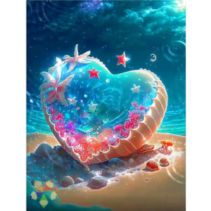 Corazón Marino Arena Mar Estrellas de Mar Reflejo