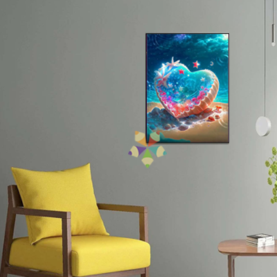 Corazón Marino Arena Mar Estrellas de Mar Reflejo