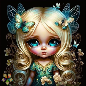 Hada Hadita Niña Mariposas Duende Elfo Gnomo Fantasia