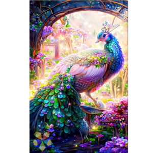 Pavoreal Elegante Plumas Coloridas Ave Majestuosa