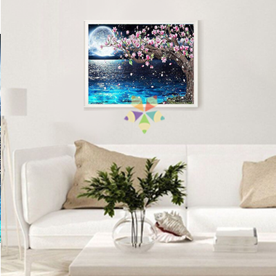 Flor del cerezo belleza vida, temporalidad Japón, renacer ciclo de transformación de la vida luna llena Satélite Brillo Luz Magia