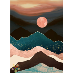 Paisaje minimalista Simple Formas texturas ámbar