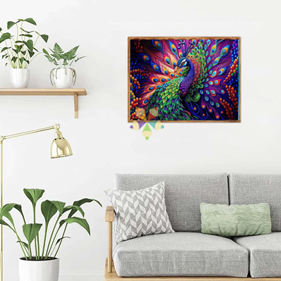 Pavoreal Elegante Plumas Coloridas Ave Intensidad Colorido