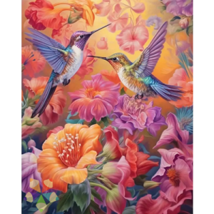 Colibrí Bosque Nuboso Lluvioso Flores Intenso Plantas Flores Tropicales Color Frescura Alas Pétalos Néctar Joya del Bosque