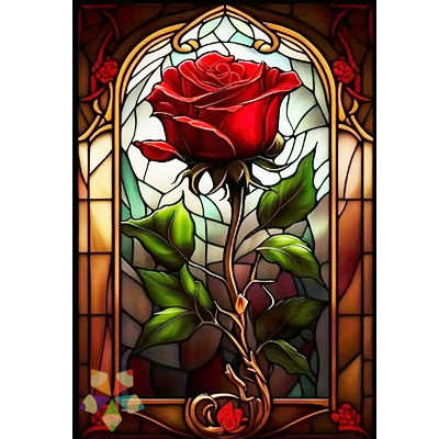 Bella y la Bestia Rosa Eterna Roja Encapsulada Domo Vidrio