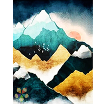 Paisaje sol naciente minimalista Simple Formas texturas Esperanza Renacimiento