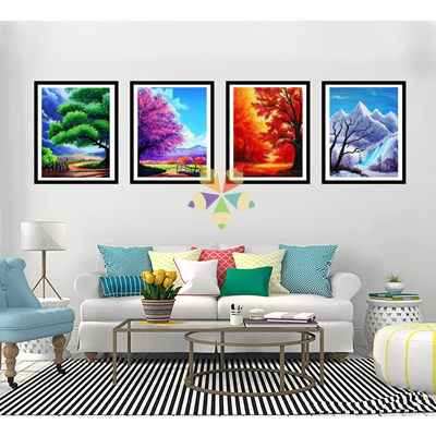 Árbol Cuatro Estaciones Ciclo Renovación Esperanza