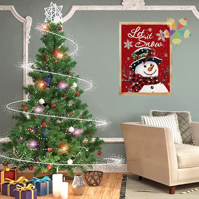 Muñeco de Nieve Navidad Temporada Colacho Santa Claus Regalos Bufanda Copitos de Nieve