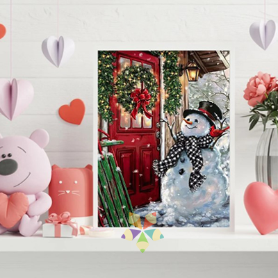 Muñeco de Nieve Navidad Temporada Colacho Santa Claus Regalos Bufanda Copitos de Nieve