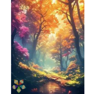 Bosque Follaje sendero Mágico Luz Mística Colores