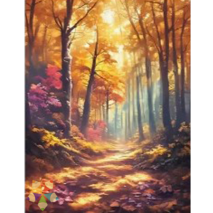 Bosque Follaje sendero Mágico Luz Mística Colores