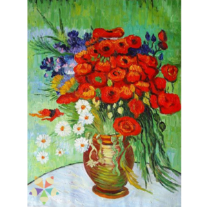 Van Gogh Pintura Florero Margaritas y Amapolas