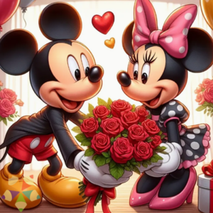 Mickey y Minnie Ratoncitos Disney Clásico Animado