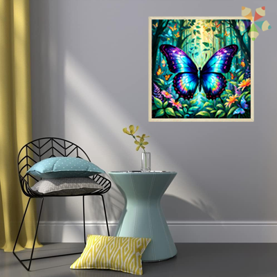 Mariposa Morpho Alas Azules Cielo Bosque Tropical Lluvioso Costa Rica Naturaleza Bromelias Selva