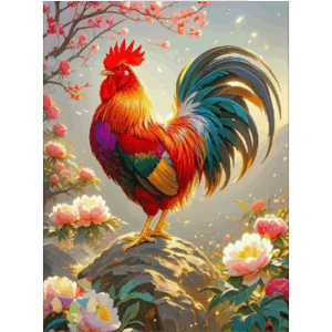 Gallo ave de corral amanece Canto Quiquiriqui Cacareo