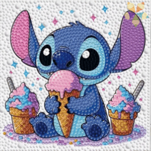 Stitch Experimento Criatura Azul Extraterrestre Espacio Comiendo Helado