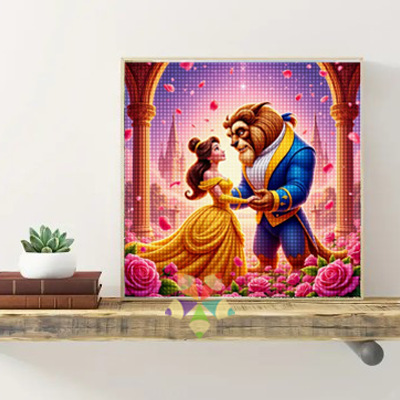 Bella y la Bestia Vitral Disney Historia de Amor Magia