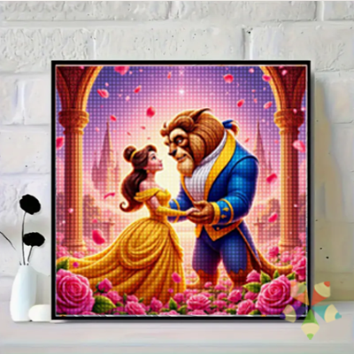 Bella y la Bestia Vitral Disney Historia de Amor Magia
