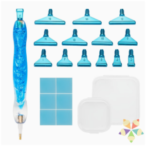 Set de Puntero Celeste con 14 Puntas Metálicas