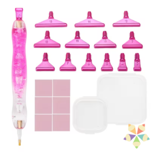 Set de Puntero Rosado con 14 Puntas Metálicas