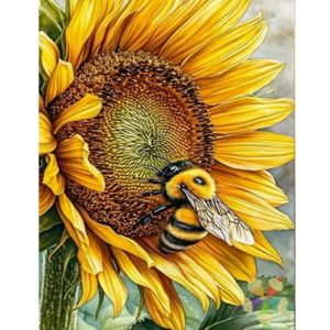 Girasol Brillante Amarillo Pétalos Abeja Insecto Obrera Reina Miel Trabajadora Labor