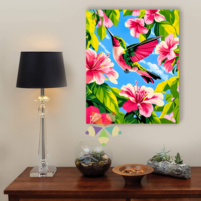 Colibrí Bosque Nuboso Lluvioso Flores Intenso Plantas Flores Tropicales Color Frescura Alas Pétalos Néctar Joya del Bosque Azaleas